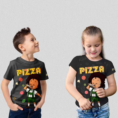 مجموعة بيتزا فلفول الشهية - تيشرت للأطفال